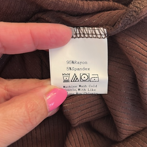 Berlook Chocolate Brown Ribbed Cut Out Long Maxi Dress Size Large New with tags! - Picture 8 of 8